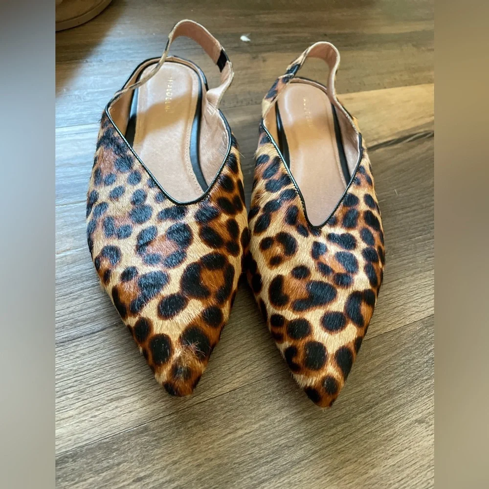 Nordstroms - halogen faux fur leopard slingbacks - Picture 3 of 9